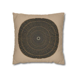 Wood Grain Mandala Square Pillowcase