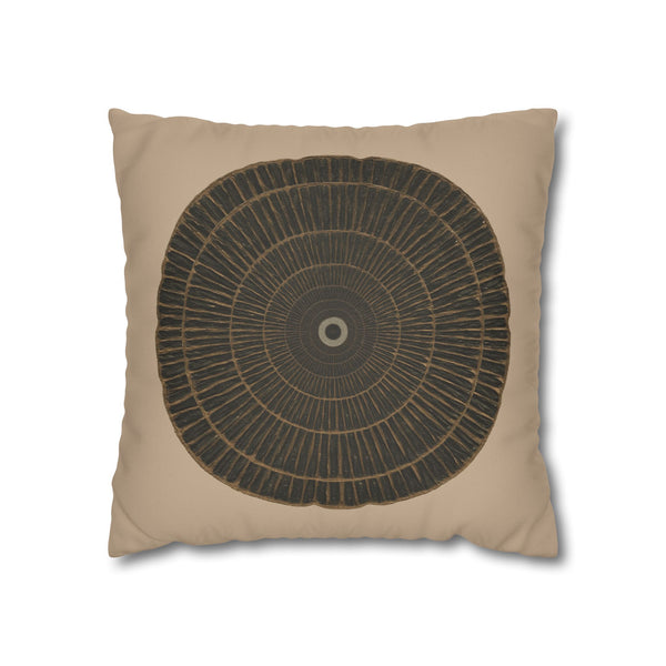 Wood Grain Mandala Square Pillowcase