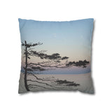 Serene Nature Faux Suede Square Pillowcase