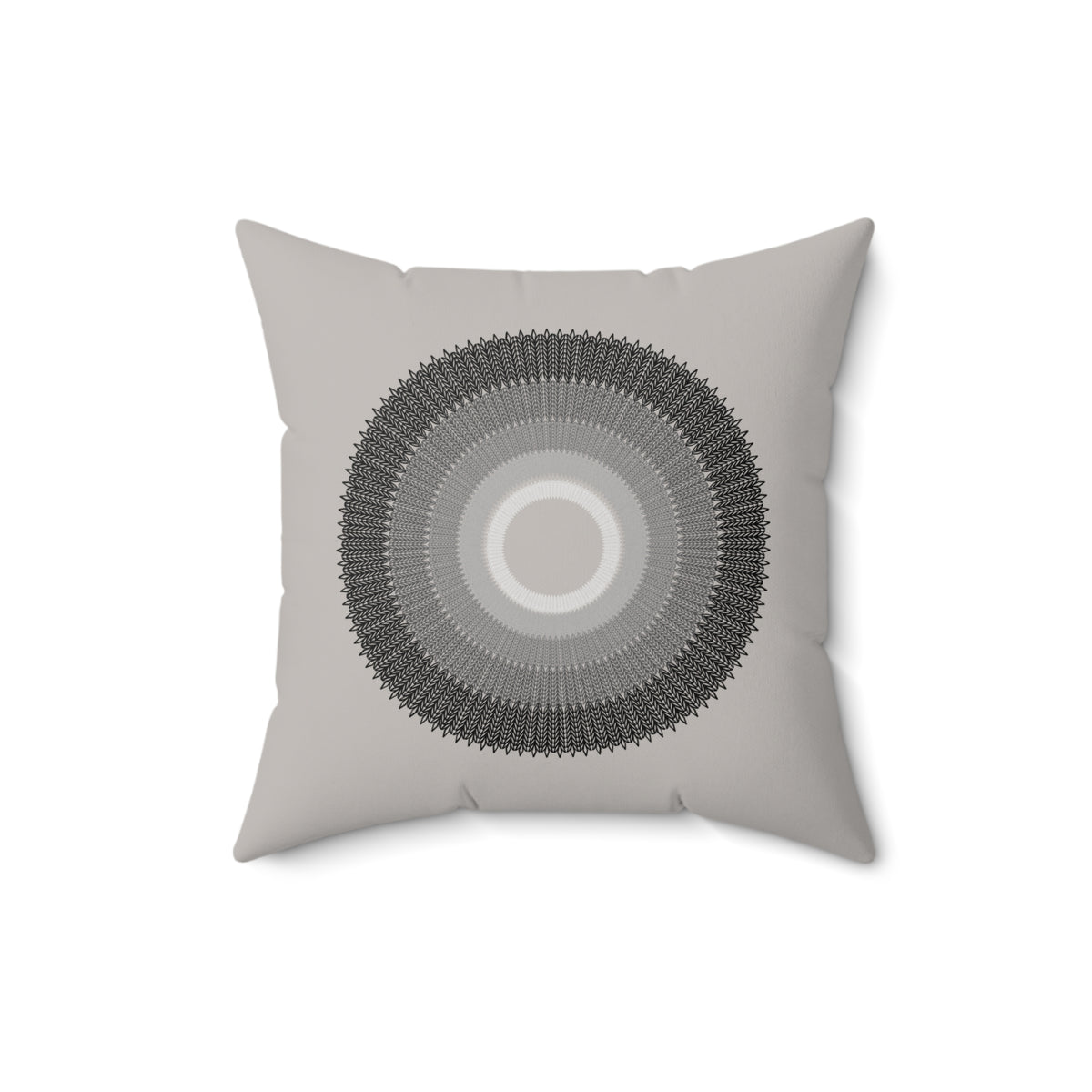 Pillow - Grey to Black Circles Design