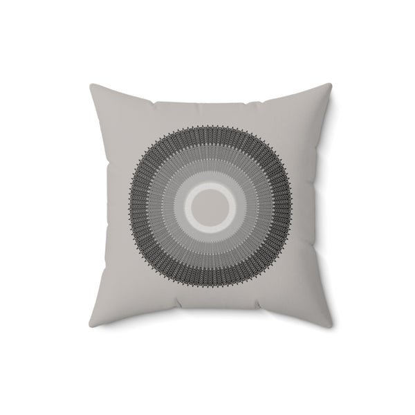 Pillow - Grey to Black Circles Design