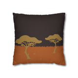 Savanna Sunset Pillowcase — Rustic Acacia Tree Decorative Throw Pillow