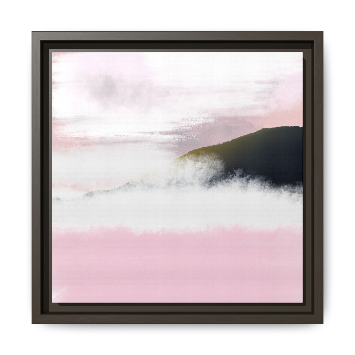 Blush Horizon Framed Matte Canvas