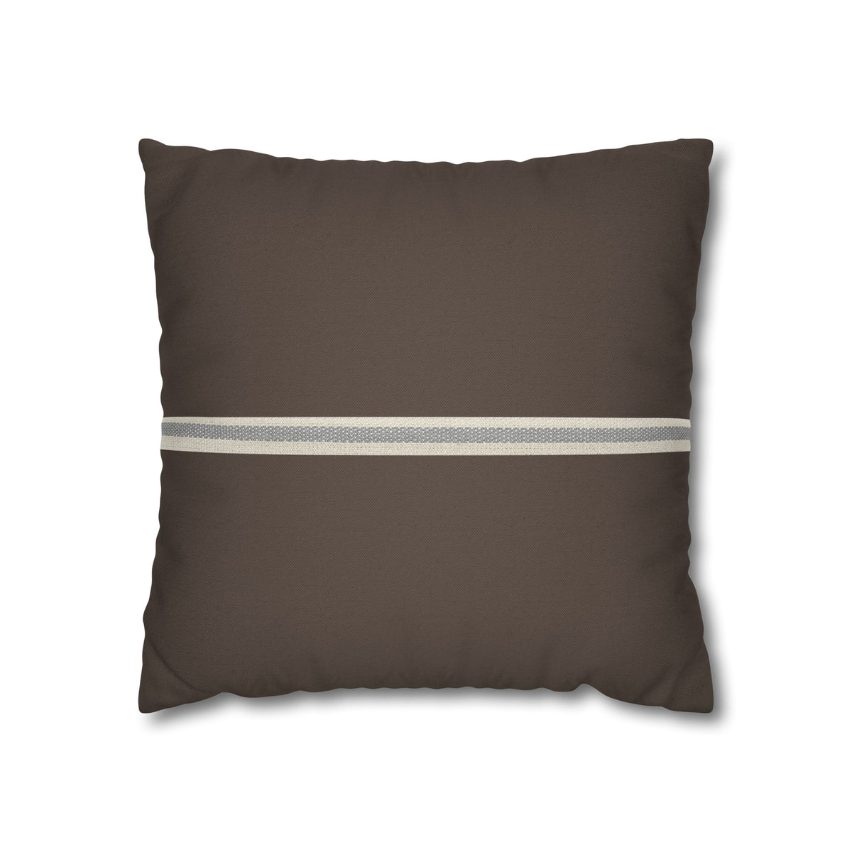 Striped Brown Decorative Pillowcase – Modern Neutral Throw Pillow Cover