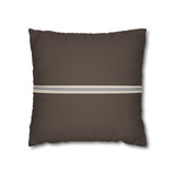 Striped Brown Decorative Pillowcase – Modern Neutral Throw Pillow Cover