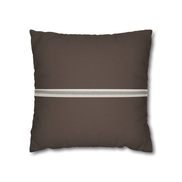 Striped Brown Decorative Pillowcase – Modern Neutral Throw Pillow Cover
