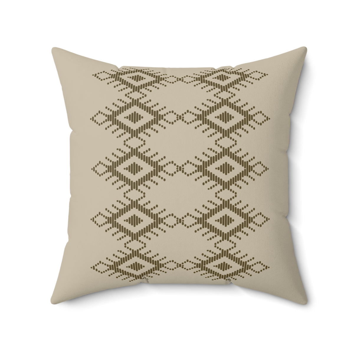 Boho Geometric Print Square Pillow - Cozy Decorative Cushion for Home Decor