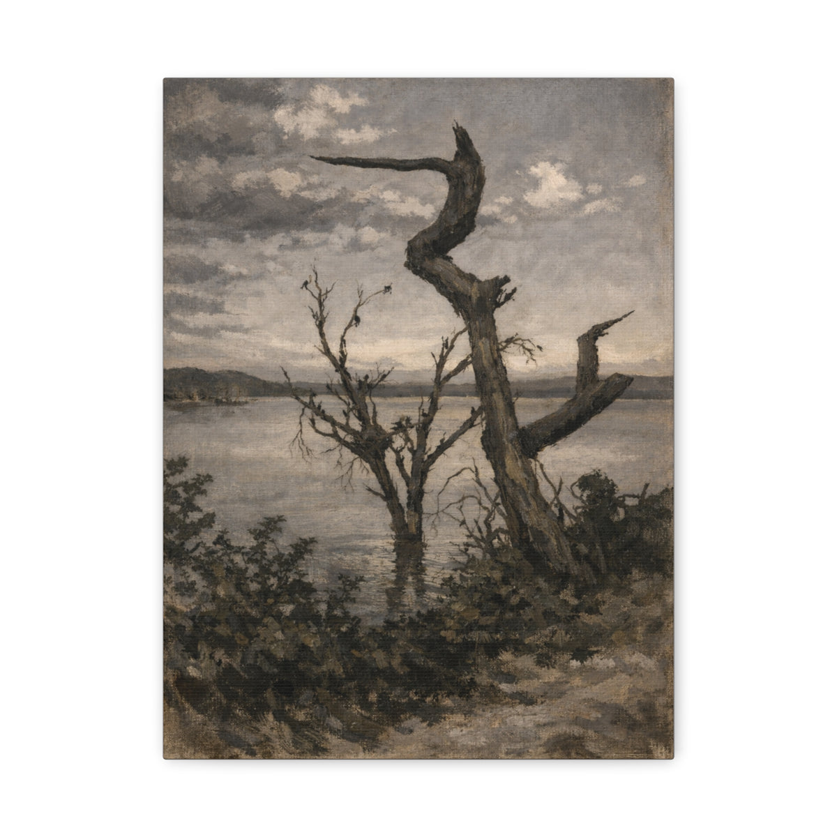 Coastal Dusk Tree Matte Canvas Print — Stretched 1.25"
