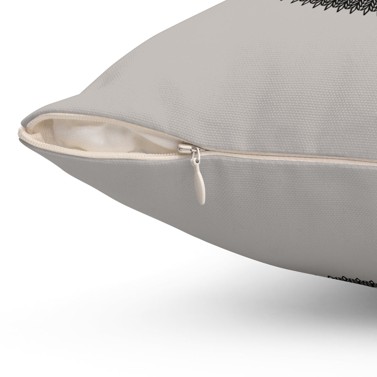 Pillow - Grey to Black Circles Design