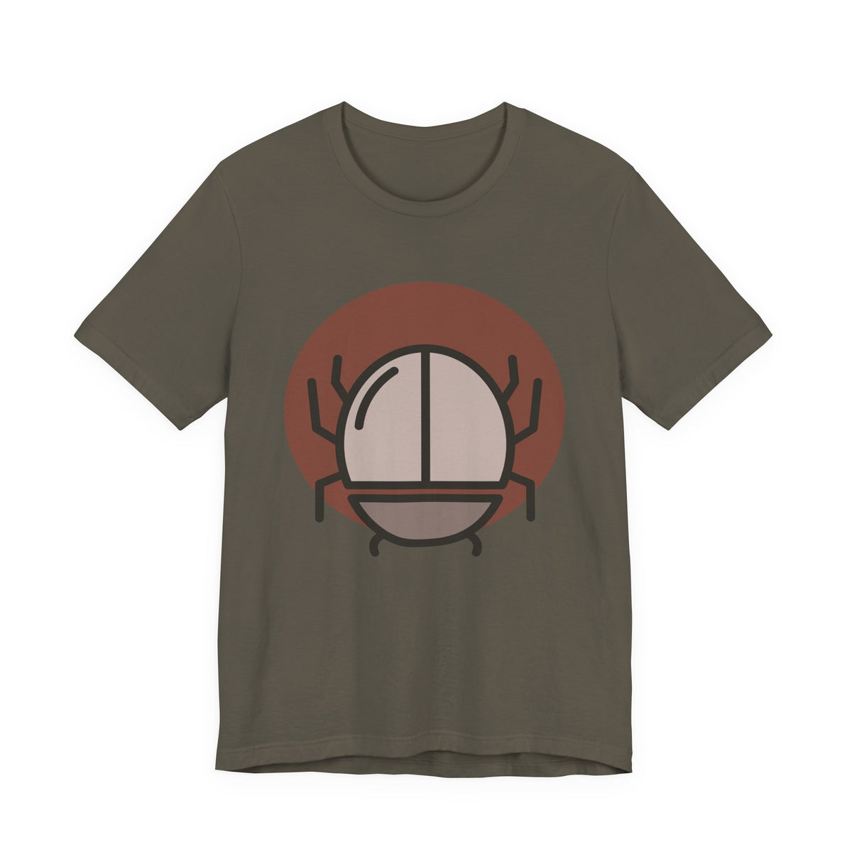 Minimalist Scarab Beetle Tee — Mystic Moon & Antler Boho Graphic Shirt