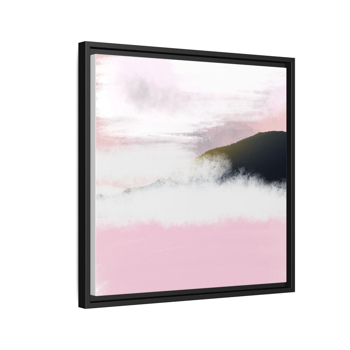 Blush Horizon Framed Matte Canvas
