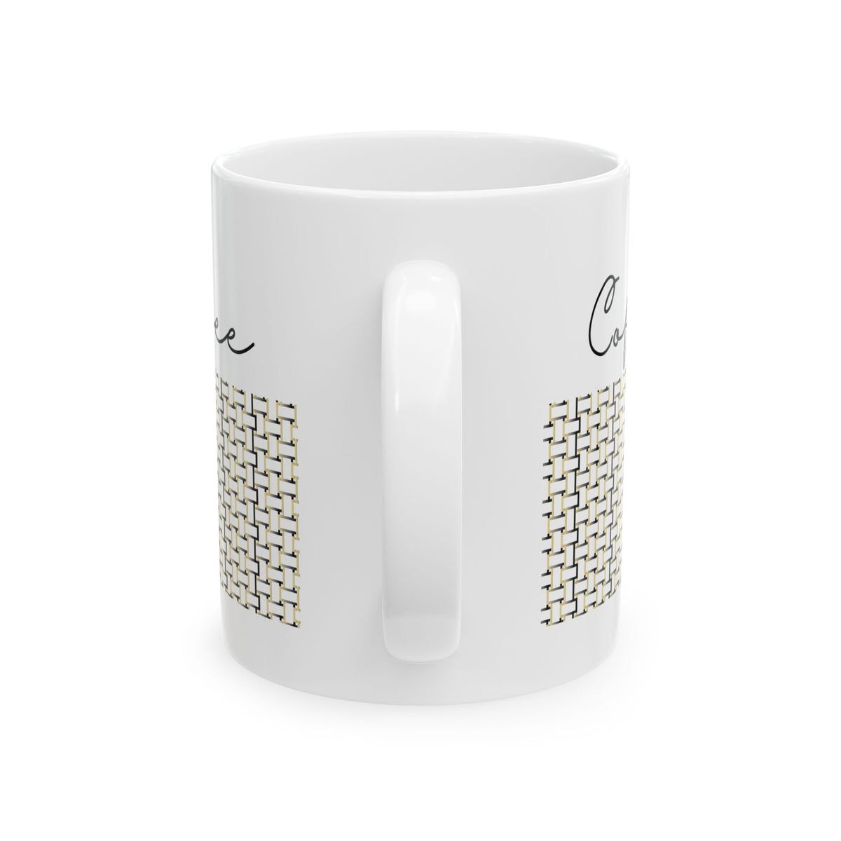 Handwoven Style Ceramic Mug, Cozy Coffee Cup, Home Decor Gift, Modern Kitchen, Tea Mug, Unique Housewarming Present