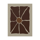 Earthen Bloom Wall Art - Warm Brown Organic Abstract Print