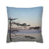 Serene Nature Faux Suede Square Pillowcase