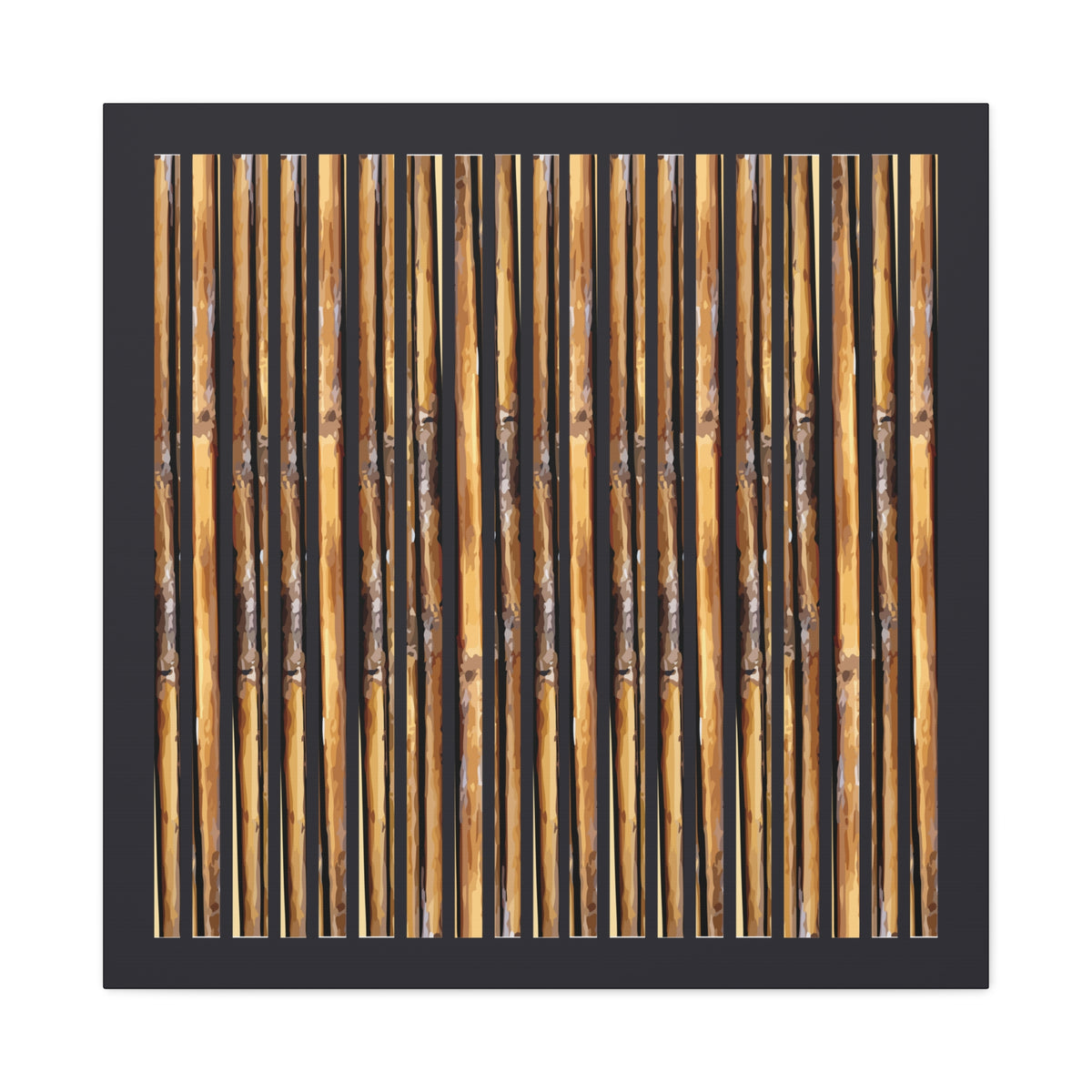 Bamboo Stripe Matte Canvas Print — Stretched Wall Art (1.25")