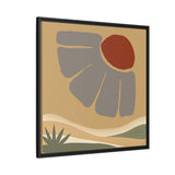 Abstract Sunflower Desert Matte Canvas Framed Wall Art