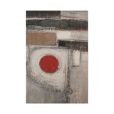Abstract Red Circle Matte Canvas Wall Art