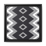 Tribal Diamond Wall Art Matte Canvas Print (Framed)