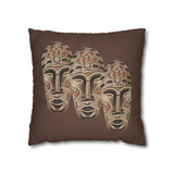 Echoes of Ancestry Faux Suede Square Throw Pillow Cover