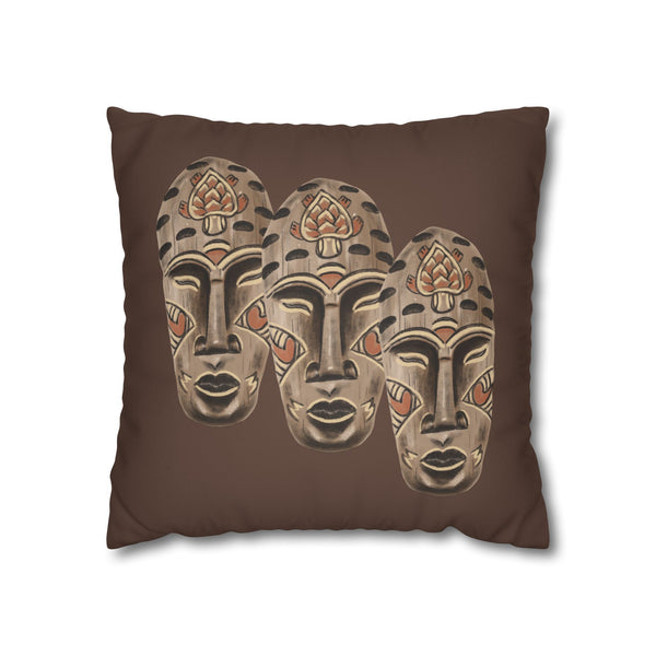Echoes of Ancestry Faux Suede Square Throw Pillow Cover