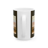 Desert Dunes Ceramic Mug — Earth Tone Abstract Horizon (11oz/15oz)
