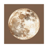 Moon Wall Art Canvas — Neutral Full Moon Matte Stretched Canvas