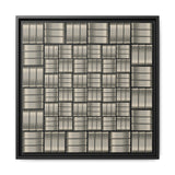 Framed Geometric Grid Matte Canvas Wall Art