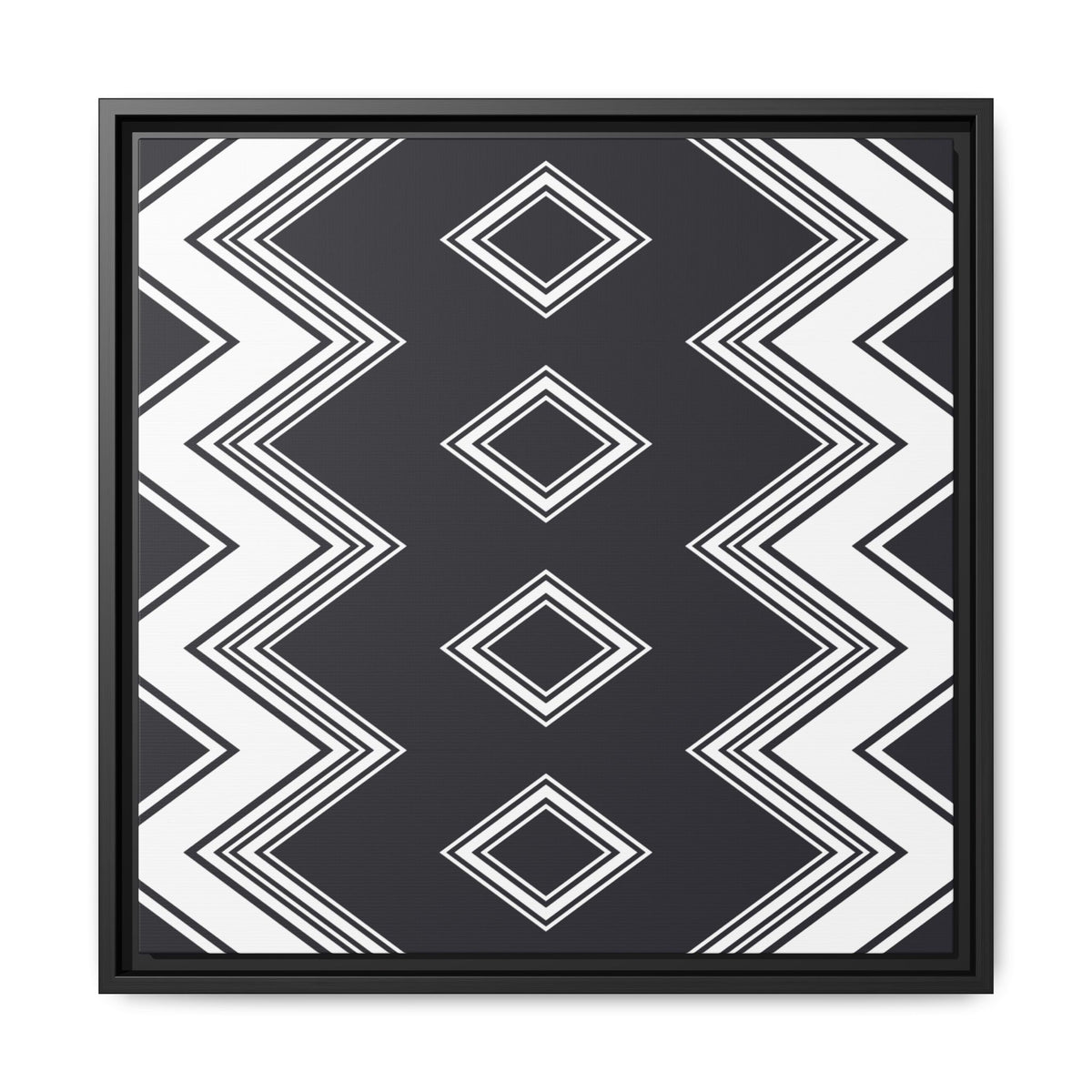 Tribal Diamond Wall Art Matte Canvas Print (Framed)