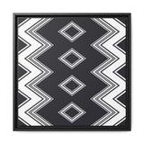 Tribal Diamond Wall Art Matte Canvas Print (Framed)
