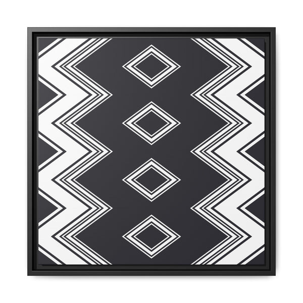 Tribal Diamond Wall Art Matte Canvas Print (Framed)