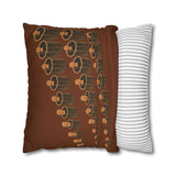 Gathered Rhythm Earth-Tone Decorative Pillowcase