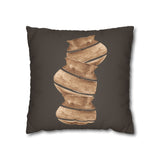 Rustic Spiral Wood Decorative Pillow