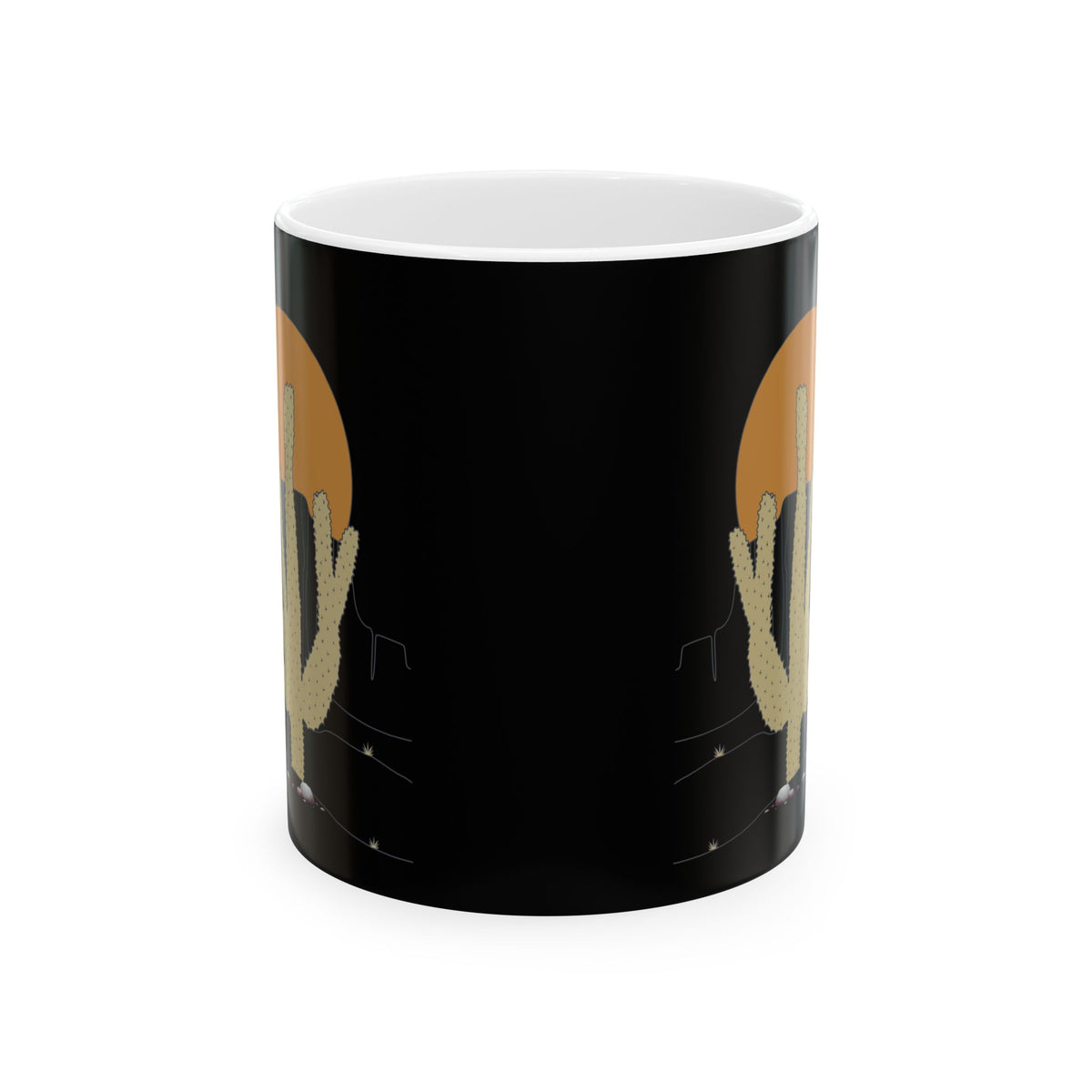 Desert Sunset Ceramic Mug - Nighttime Coffee Cup