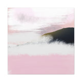 Pink Mist Mountain Matte Canvas Wall Art - Stretched 1.25"