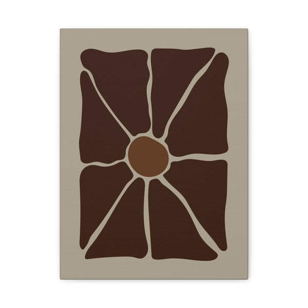 Earthen Bloom Wall Art - Warm Brown Organic Abstract Print