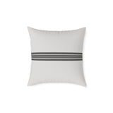 Striped Canvas Pillow — Minimal Grey Farmhouse Throw Pillow