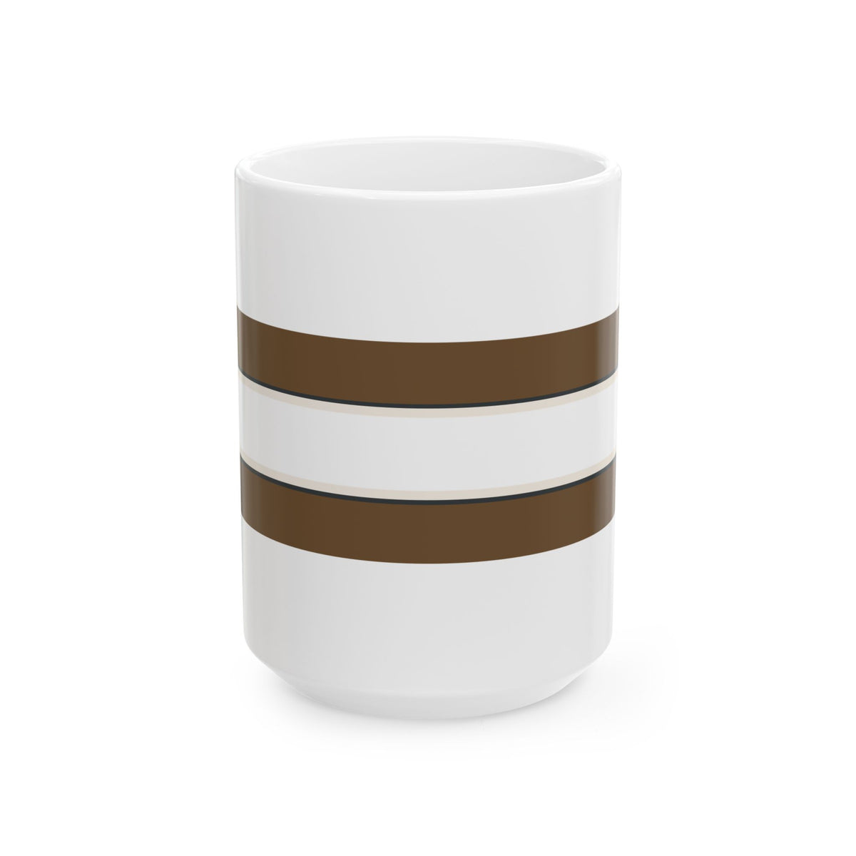 Earthline Brown Striped Ceramic Mug
