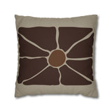 Earthen Bloom Pillow Cover - Warm Neutral Abstract Cushion Cover