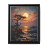 Moonlit Seascape Framed Canvas