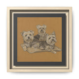 Yorkshire Terrier Trio Matte Canvas Print