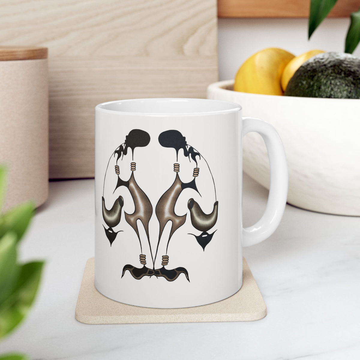 Gathering in Stillness White Ceramic Mug