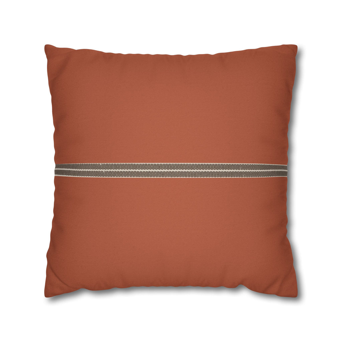 Rust Stripe Decorative Pillowcase