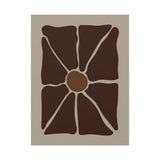 Earthen Bloom Wall Art - Warm Brown Organic Abstract Print
