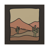Desert Cactus Canvas Wall Art — Minimal Southwestern Landscape Matte Print