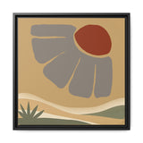 Abstract Sunflower Desert Matte Canvas Framed Wall Art