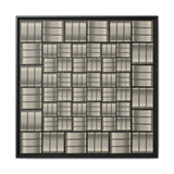 Framed Geometric Grid Matte Canvas Wall Art