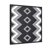 Tribal Diamond Wall Art Matte Canvas Print (Framed)