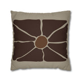 Earthen Bloom Pillow Cover - Warm Neutral Abstract Cushion Cover