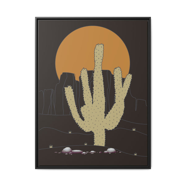 Desert Sunset Matte Canvas Print (Framed)