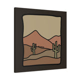 Desert Cactus Canvas Wall Art — Minimal Southwestern Landscape Matte Print
